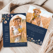 Wildflower Bloom Afstuderen Foto Dank u Kaart