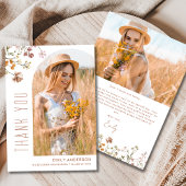 Wildflower Bloom Afstuderen Foto Dank u Kaart