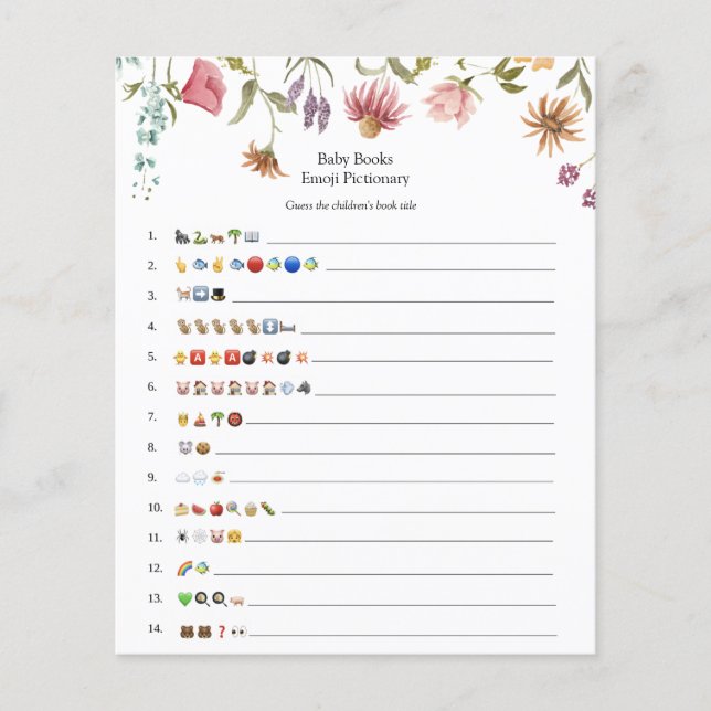 Wildflower Bloom Baby Books Emoji Game (Voorkant)