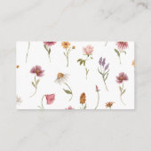 Wildflower Bloom Baby Predictions Kaart (Achterkant)