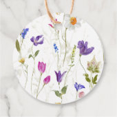 Wildflower Bloom Baby shower Bedankjes Labels (Achterkant)