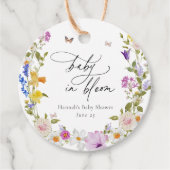 Wildflower Bloom Baby shower Bedankjes Labels (Voorkant)