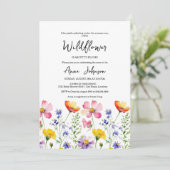 Wildflower Bloom Baby shower Kaart (Staand voorkant)