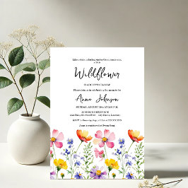 Wildflower Bloom Baby shower Kaart