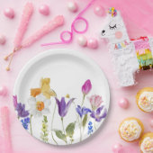 Wildflower Bloom Baby shower Papieren Bordje (Feest)