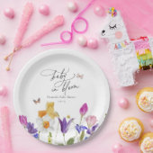 Wildflower Bloom Baby shower Papieren Bordje (Feest)