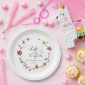 Wildflower Bloom Baby shower Papieren Bordje (Feest)
