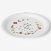 Wildflower Bloom Baby shower Papieren Bordje (Gekanteld)