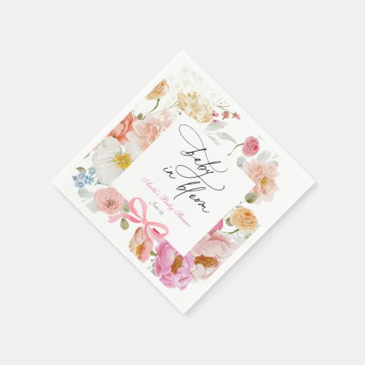 Wildflower Bloom Baby shower servetten (Hoek)