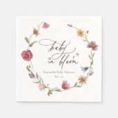 Wildflower Bloom Baby shower servetten (Voorkant)