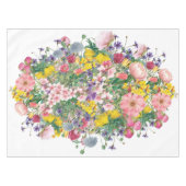 Wildflower Bloom Centerpiece Botanische Stijl Tafelkleed (Voorkant (Horizontaal))