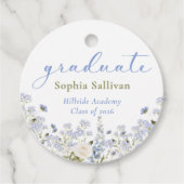 Wildflower Bloom Graduation Party Bedankjes Labels (Voorkant)