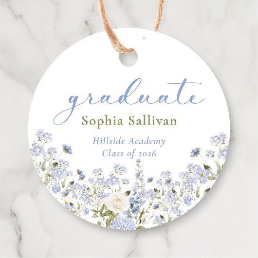 Wildflower Bloom Graduation Party Bedankjes Labels