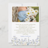 Wildflower Bloom Graduation Party Bedankkaart (Achterkant)