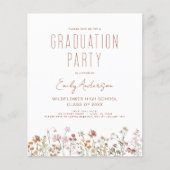 Wildflower Bloom Graduation Party Foto Boho (Voorkant)