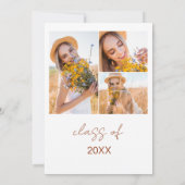 Wildflower Bloom Graduation Party Foto Boho Kaart (Achterkant)