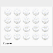 Wildflower Bloom Graduation Party Ronde Sticker (Vel)