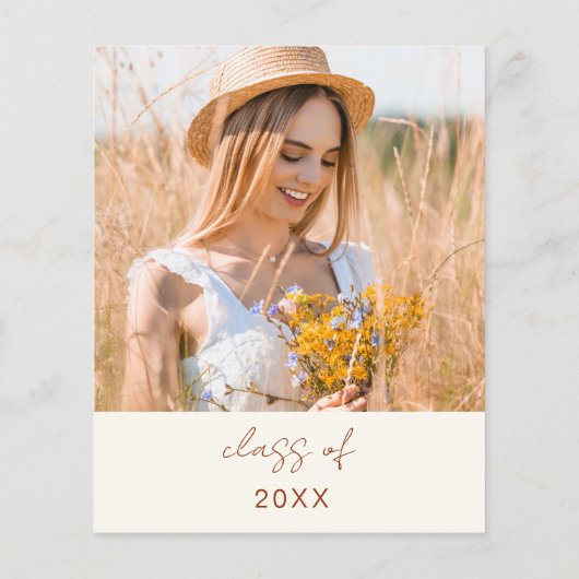 Wildflower Bloom Graduation Party Uitnodiging (Achterkant)