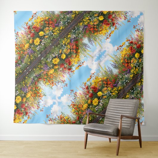 Wildflower Bloom Wandtapijt Wandkleed (In Situ (horizontaal))