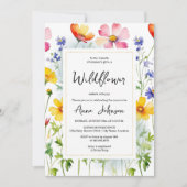 Wildflower Blooming Baby shower Kaart (Voorkant)