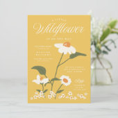 Wildflower Blooms Baby shower Uitnodiging (Staand voorkant)