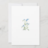 Wildflower Blue Floral Arch Elegant Baby shower Kaart (Achterkant)