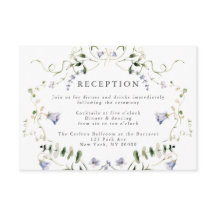 Wildflower Blue Waterverf bruiloft receptie