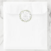 Wildflower Blue Waterverf Wedding Favoriet Dank u Ronde Sticker (Tas)