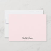 Wildflower Blush Pink Bedankkaart (Achterkant)