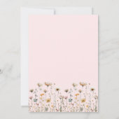 Wildflower Blush Pink Bridal Shower Kaart (Achterkant)