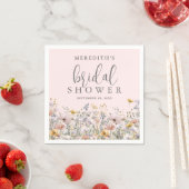 Wildflower Blush Pink Bridal Shower Servet (Insitu)