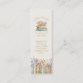 Wildflower Boek Bladwijzer gunst Mini Visitekaartje (Voorkant)