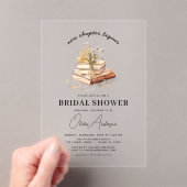 Wildflower boek Nieuw hoofdstuk begint met Vrijgez Acryl Uitnodigingen (Insitu (Draagbaar))