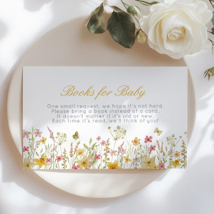 Wildflower Boek voor baby ticket Yellow Floral Informatiekaartje