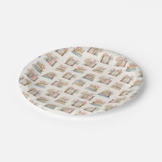 Wildflower boeken papieren bordje (Gekanteld)