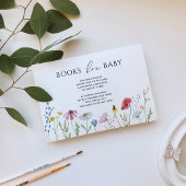 Wildflower boeken voor Baby card RSVP Kaartje