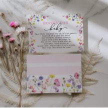 Wildflower Boeken voor Baby Request Kaart | bewerk