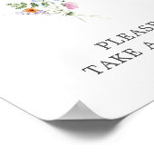 Wildflower Boeket Baby shower Sign Poster (Hoek)