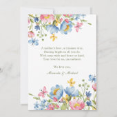 Wildflower boeket beste moeder ooit Moederdag Feestdagenkaart (Achterkant)