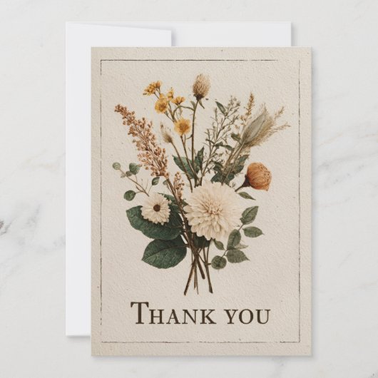 Wildflower boeket dank u kaart (Voorkant)