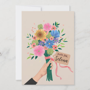 Wildflower boeket dank u kaart