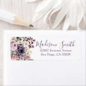 Wildflower boeket geïndividualiseerd retouradres etiket (Insitu)