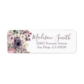 Wildflower boeket geïndividualiseerd retouradres etiket (Voorkant)