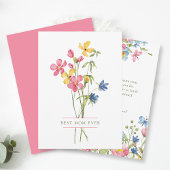 Wildflower Boeket Gepersonaliseerde Moederdag Feestdagenkaart