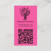 Wildflower boeket grillige QR-code vet bruids Informatiekaartje (Voorkant)