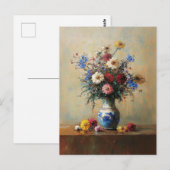 Wildflower Boeket in een vaas Stilleven Briefkaart (Voorkant / Achterkant)