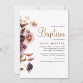 Wildflower Boeket Meisje Bloemen Doop Kaart (Voorkant)