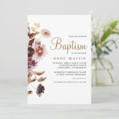 Wildflower Boeket Meisje Bloemen Doop Kaart (Staand voorkant)