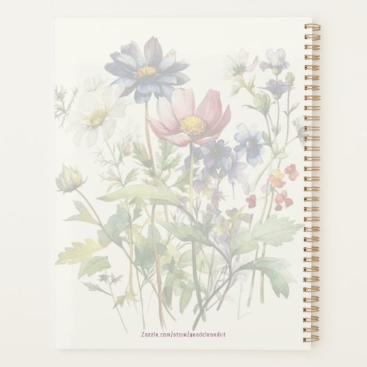 Wildflower boeket op maat planner (Achterkant)