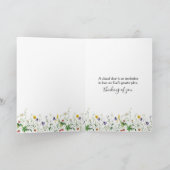 Wildflower boeket op roestige deurklink kaart (Binnen)